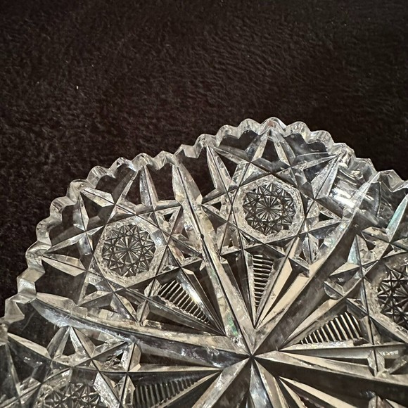 HAWKES American Brilliant Cut Glass Nappy Dish Bowl Signed - Picture 8 of 12